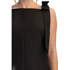 Women's Glam Straight Neckline Bow Mini Dress GD8956