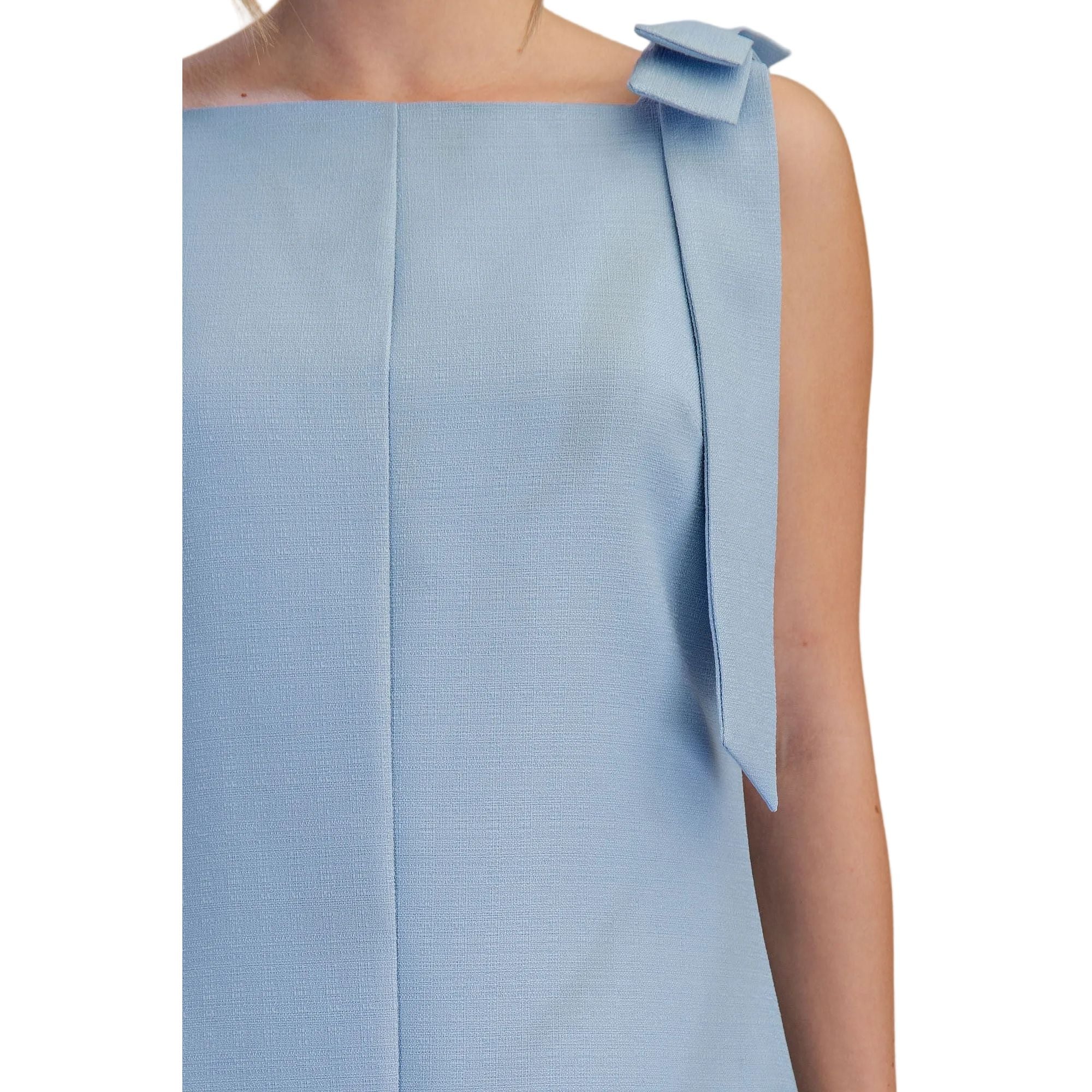 Women's Glam Straight Neckline Bow Mini Dress GD8956