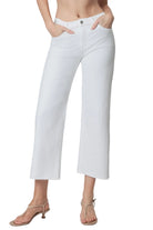 Women's Vervet Optic White High Rise Crop Wide Leg Jeans T5894WH
