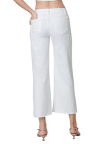 Women's Vervet Optic White High Rise Crop Wide Leg Jeans T5894WH