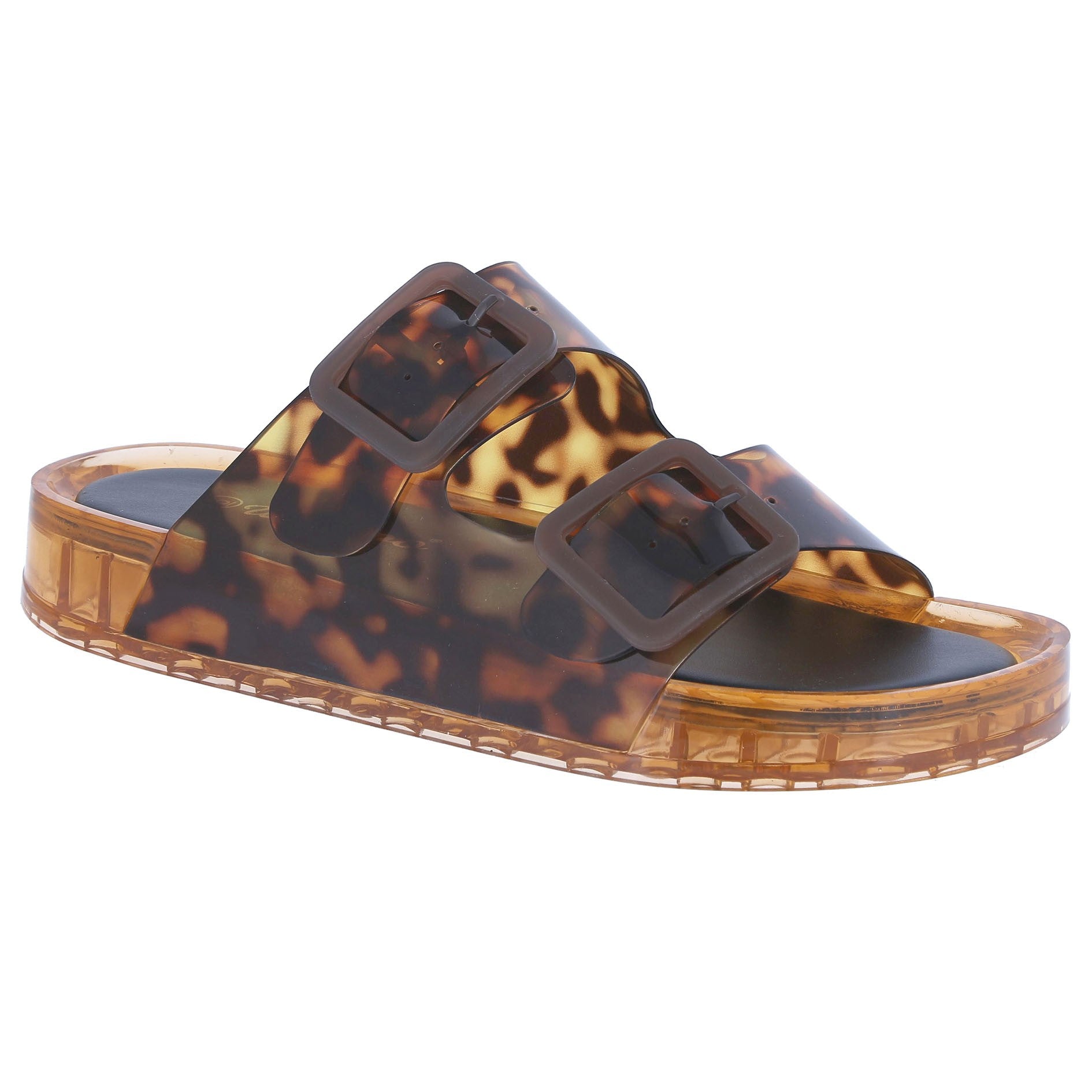 Women's Leopard Jelly Open Toe Sandals 