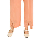Women's Mineral Washed Cute Bow Trim Slit Pants HP7213