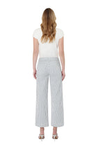 Vervet Women's High Rise Patch Pocket Crop Striped Wide Leg Jeans LV2292STR
