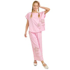 Women's Cotton Candy Mineral Washed Flower Garden Sleeveless Blouse Top HT7012