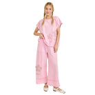 Women's Cotton Candy Mineral Washed Flower Garden Pants HP7013