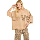 Women's Mineral Washed Animal Lover's Fav Vneck Top HT7215