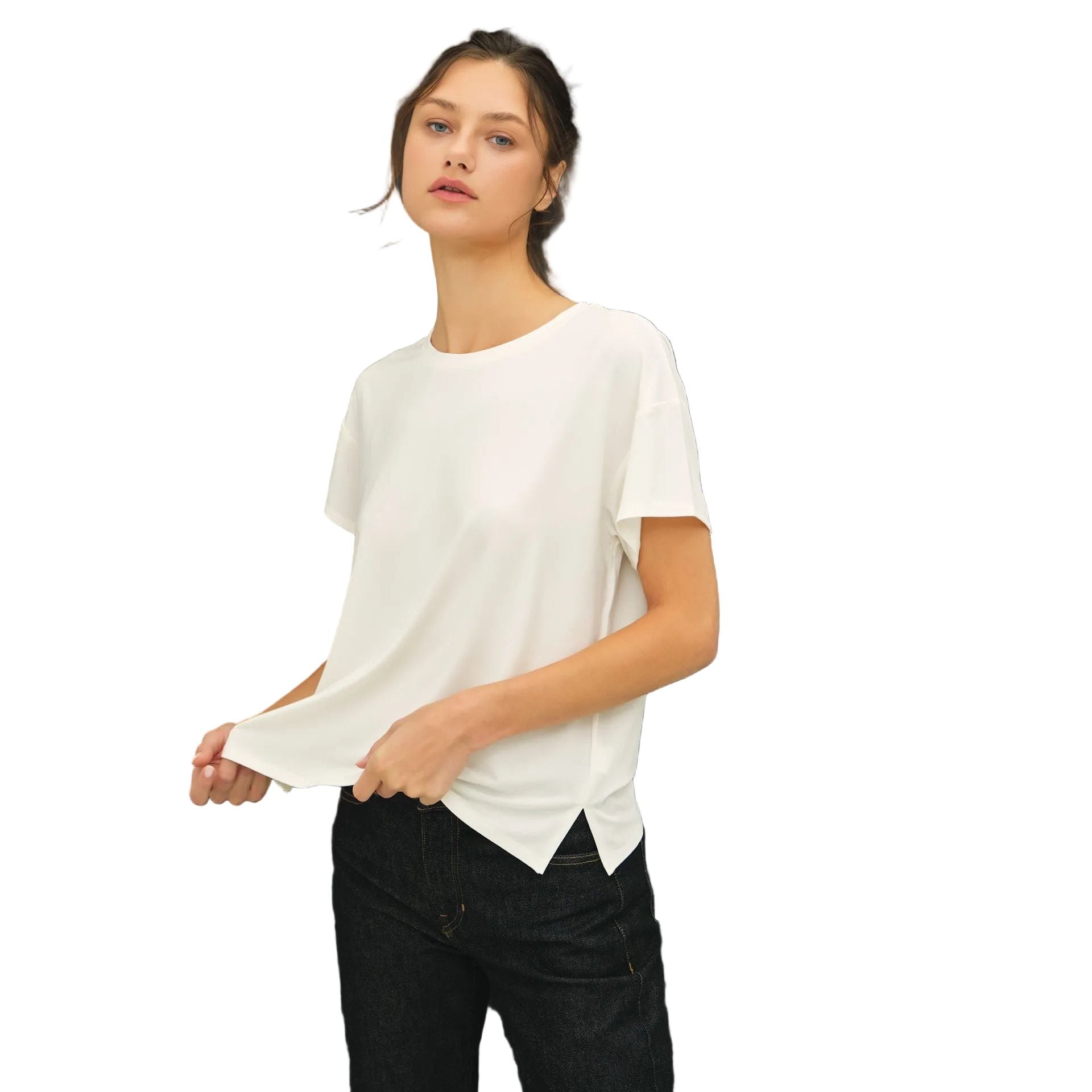 Women's Be Cool Bamboo/modal Crewneck Oversized T-shirt 19884