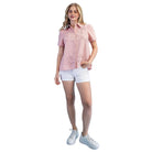 Women's Blush Pink Linen Button Down Blouse TE1805