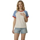 Women's Tres Bien Round Neck 90s Love Vintage Cloudy Knit Top T-42233