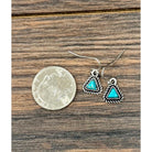 Women's Isac 5mm Triangle Turquoise Earrings 726570