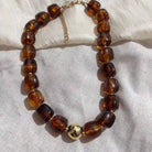 Women's Amber Resin Bead Necklace