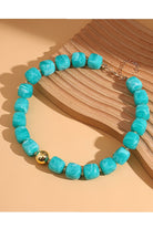 Women's Sky Blue Resin Bead Necklace