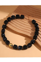 Women's Black Resin Bead Necklace 