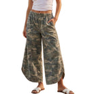 Women's Camo Tulip Washed Denim Relaxed Fit Jeans DF1051-02