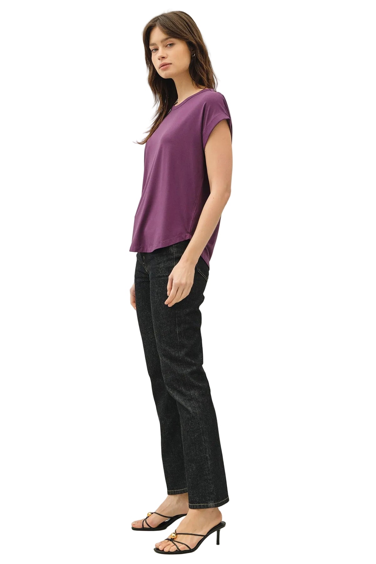 Be Cool Women's Bamboo/Modal Dolman Cap Sleeve Top 