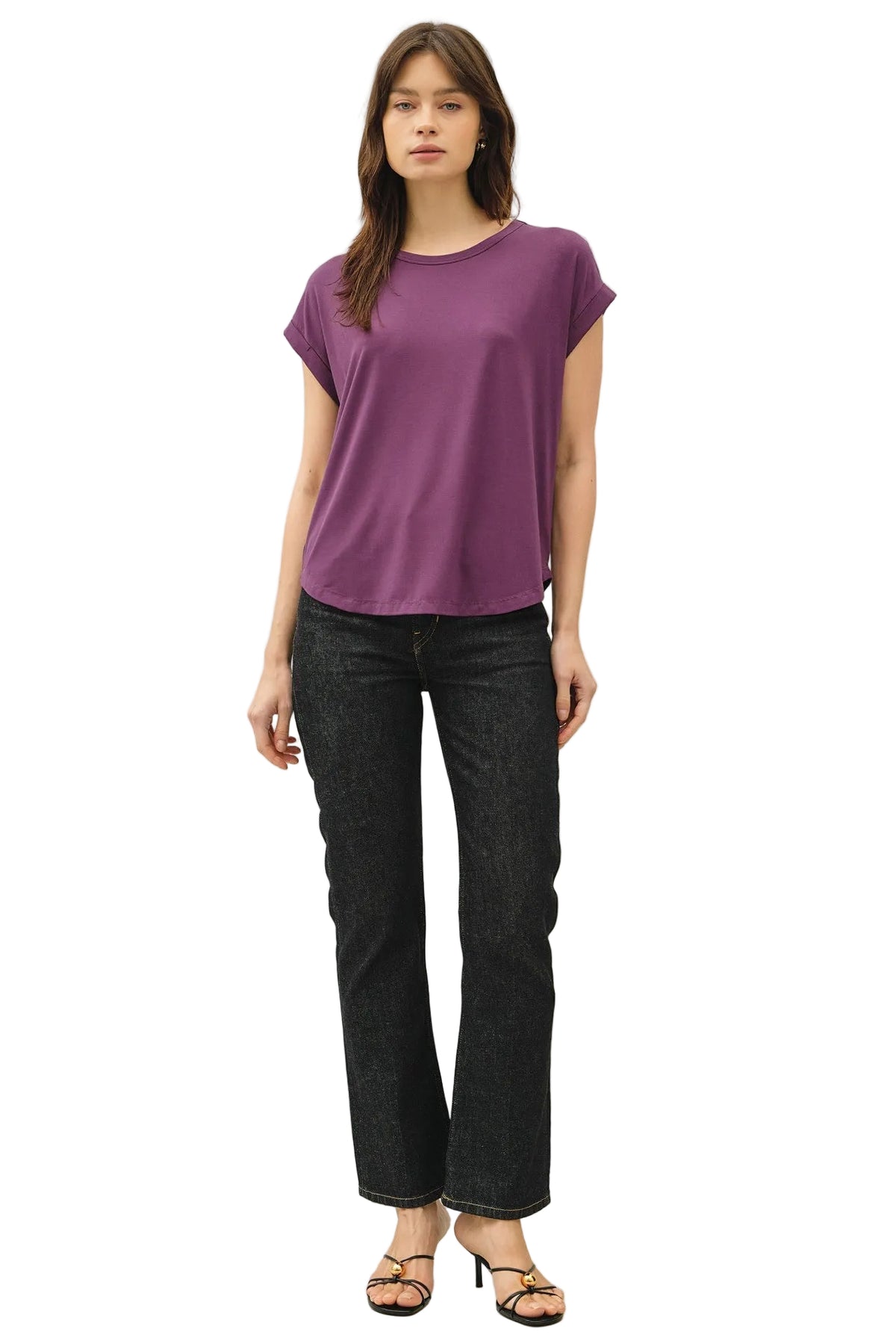 Be Cool Women's Bamboo/Modal Dolman Cap Sleeve Top 