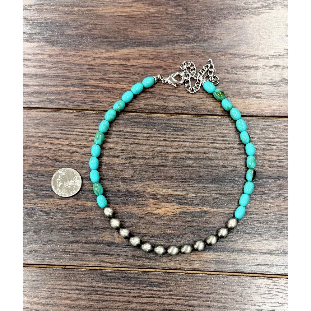 Women's Isac 15" Handmade 10mm Oval Navajo Necklace 739744