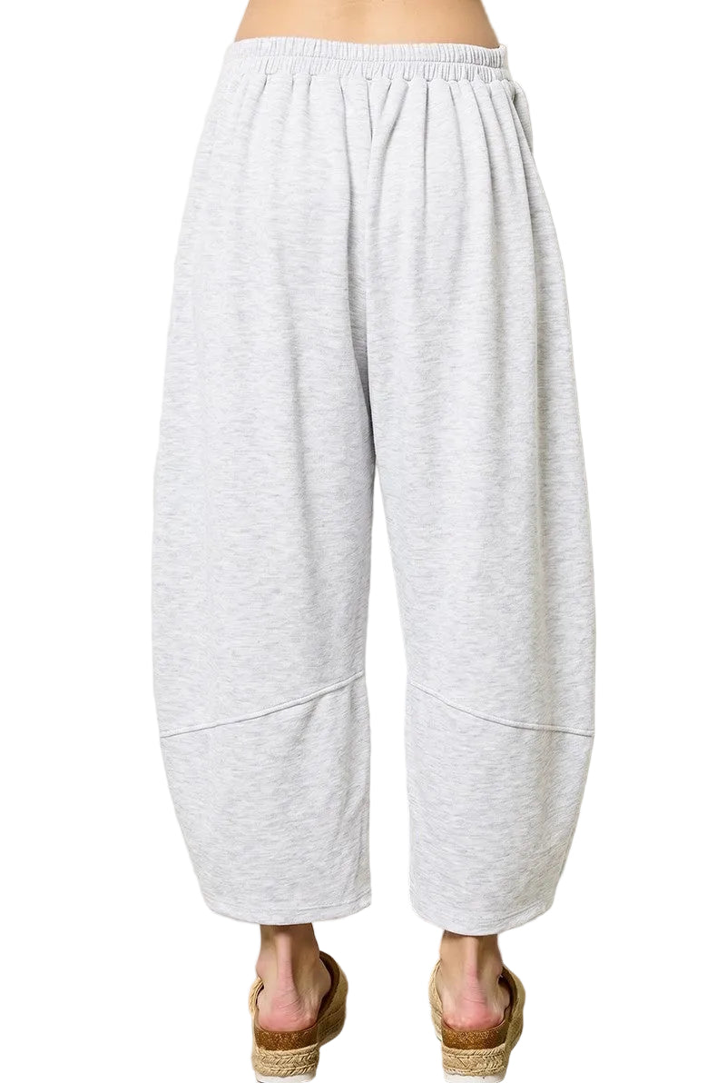 Women's Ash Gray Scuba Barrel Pants 