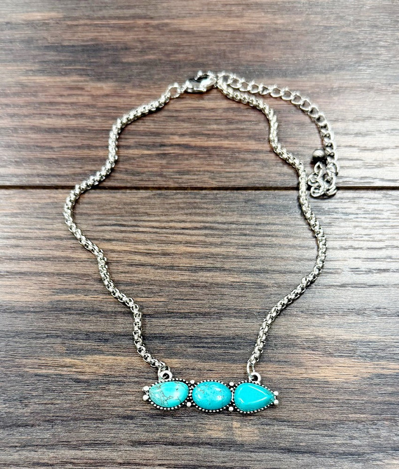 Women's Isac 15" Western Turquoise Necklace 739774