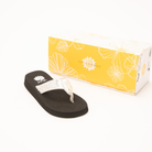 Women's Yellow Box White and Silver Cheetah Print Flip Flops 60340-FERRARA - Crazy House Western Wear