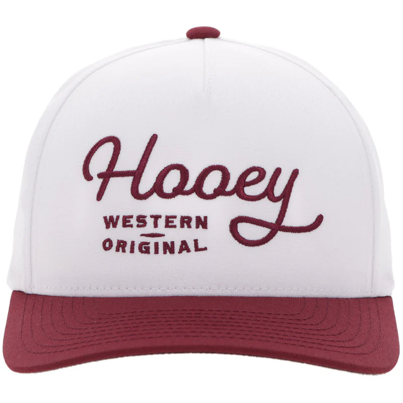 Men's Hooey "OG" Hooey Hat White and MAroon 2560T-WHMR - Crazy House Western Wear