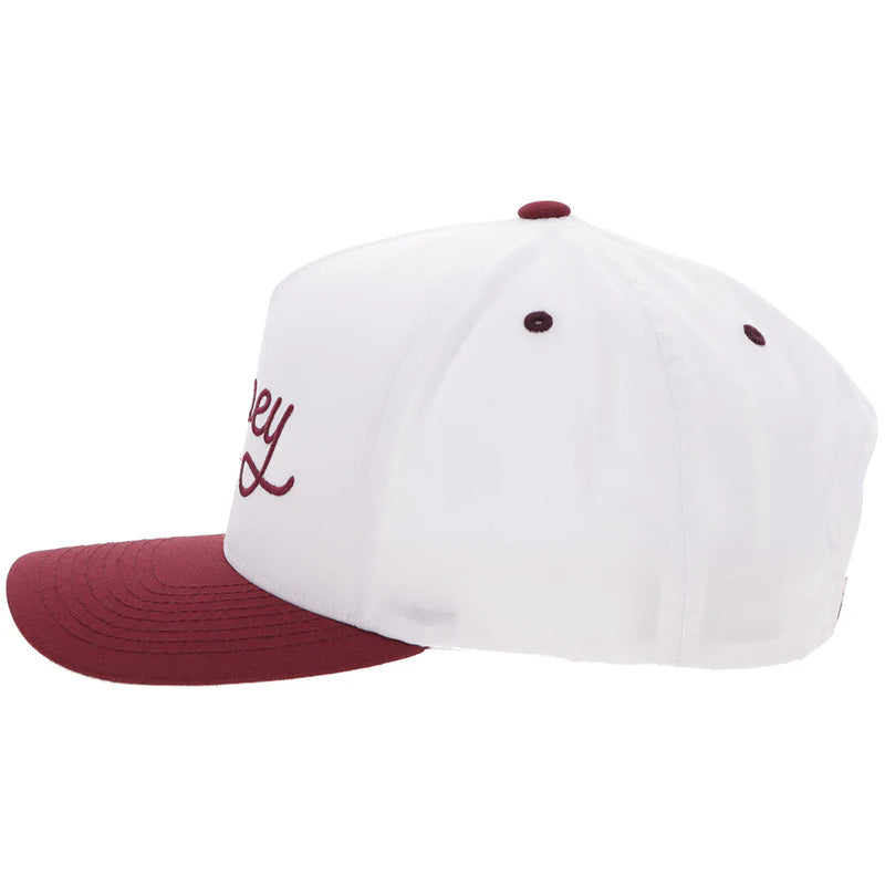 Men's Hooey "OG" Hooey Hat White and MAroon 2560T-WHMR - Crazy House Western Wear