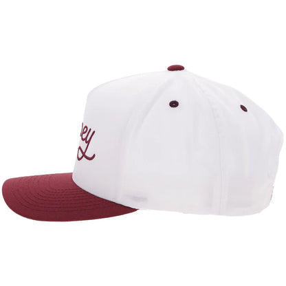 Men's Hooey "OG" Hooey Hat White and MAroon 2560T-WHMR - Crazy House Western Wear
