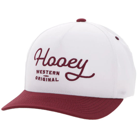 Men's Hooey "OG" Hooey Hat White and MAroon 2560T-WHMR - Crazy House Western Wear