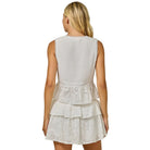 Women's Ivory Floral Eyelet Lace Peplum Blouse 71126