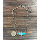 Women's Isac Silver and Turquoise Necklace 739775