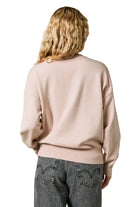 Women's Beige 'Schnauzer' Long Sleeve Crew Neck Sweater 