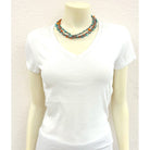 Women's Isac 16" Western Turquoise/Oyster Strand Necklace 739787