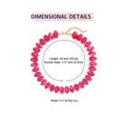 Women's Fuschia Beaded Layering Necklace 