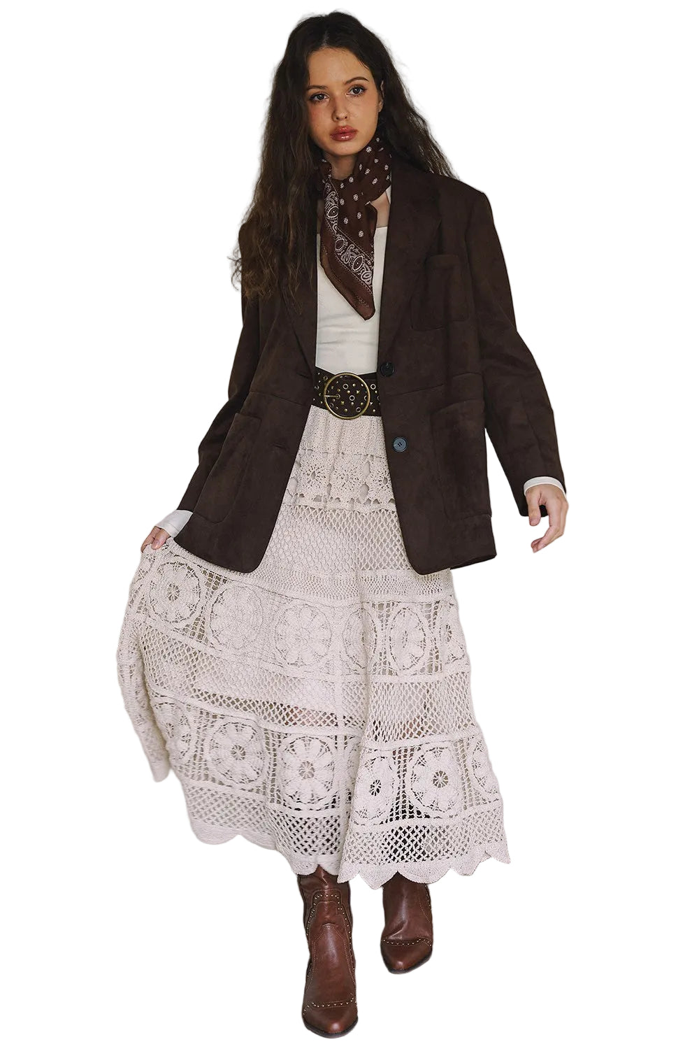 Women's Brown Suede Jacket 