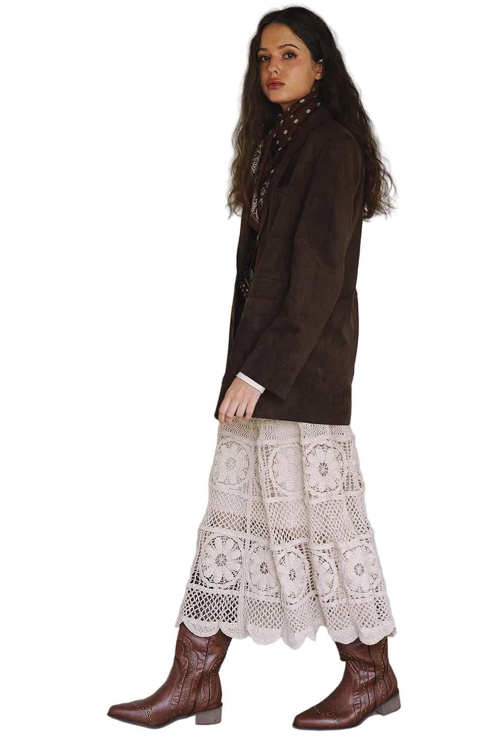 Women's Brown Suede Jacket 