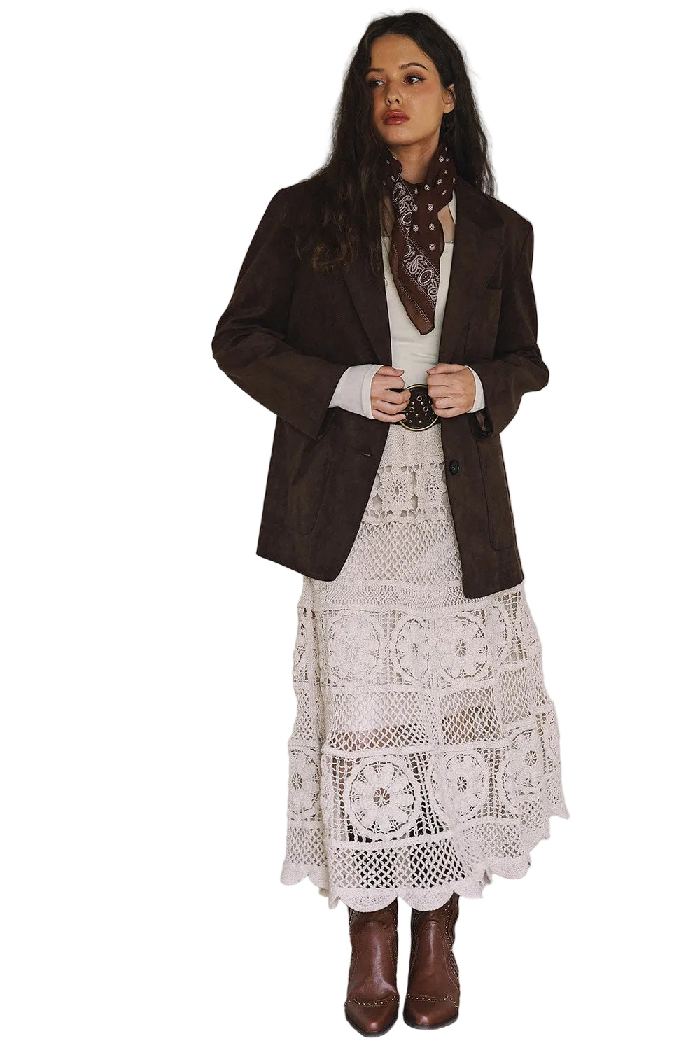 Women's Brown Suede Jacket 