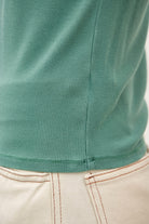 Be Cool Women's Garment Dyed Ribbed Crew Neck Top 