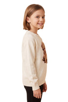 Hayden Girl's Ivory Terrier Graphic Knit Sweater Top 