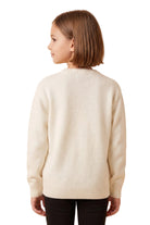 Hayden Girl's Ivory Terrier Graphic Knit Sweater Top 