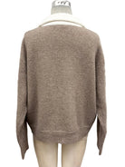 Women's Mocha/Ivory Aspen Lodge Cable Knit Sweater 
