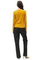 Women's Round Neck Long Sleeve Knit Top 19130