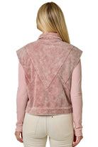 Mystree Women's Rose Oversized Washed Corduroy Vest