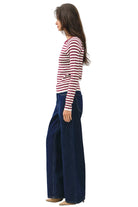 Women's Striped SLim Fit Raglan Sleeve Sweater 65720