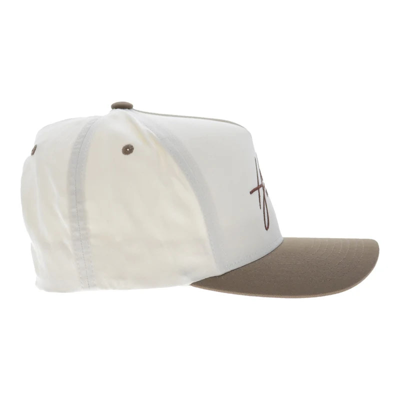 Hooey Men's Cream/Brown Mark Out 5-Panel Full Surround Snapback Cap 2601T-CRBR