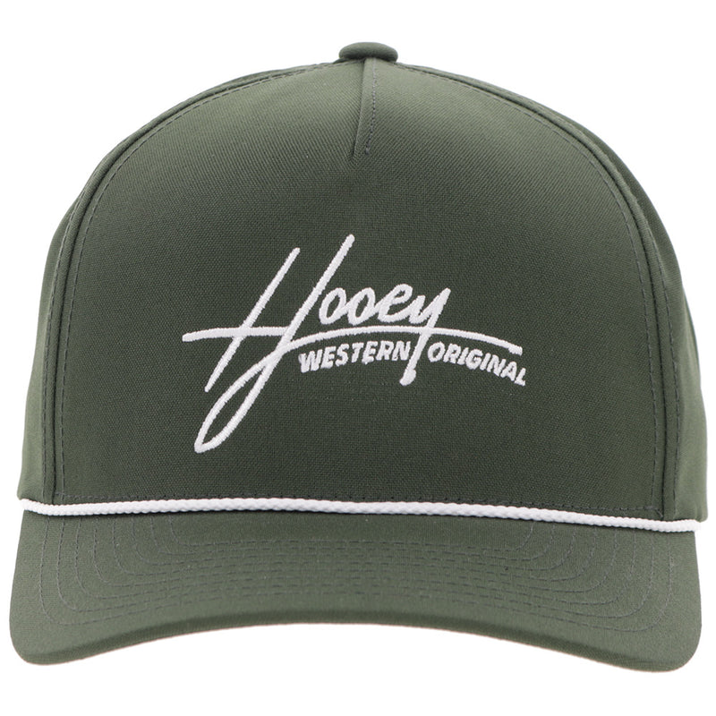Men's Hooey "Mark Out" Cap Green with White Stitching 2601T-GR
