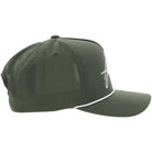 Men's Hooey "Mark Out" Cap Green with White Stitching 2601T-GR