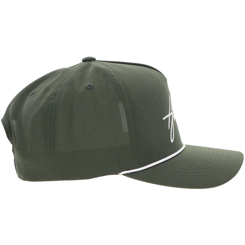 Men's Hooey "Mark Out" Cap Green with White Stitching 2601T-GR