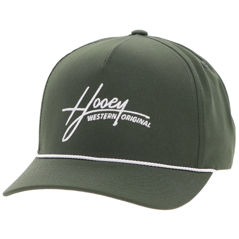 Men's Hooey "Mark Out" Cap Green with White Stitching 2601T-GR