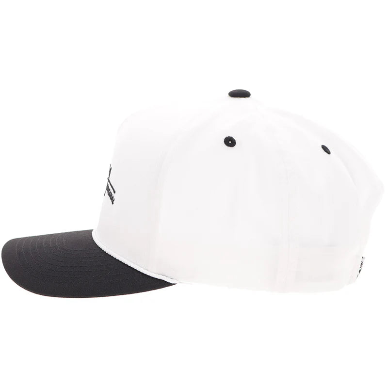 Men's Hooey White and Black "Mark Out" Cap 2601T-WHBK