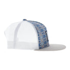 Hooey Men's Blue/White Doc 5-Panel Trucker Snapback 2602T-BLWH